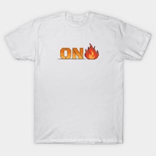 On Fire Pixel Design T-Shirt